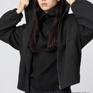 Uniqlo U Sweat Full-Zip Hoodie BLACK Oversized Medium